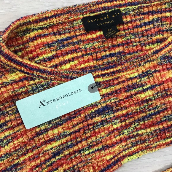 Anthropologie Current Air Orange/Multi  Cutout Mini Dress - Picture 7 of 13